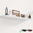 Fun Memories Floating Shelves 48 Inch Long, 9.3 Inch Deep Classic Crown Molding Floating Shelves for Wall, Rustic Wooden Shelves for Wall Decor Bathroom, Kitchen, Office, (White, 1Pack)