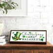 St. Patrick's Day Wooden Table Signs, Shenanigans and Malarkey Sign, Lucky Clover Wooden Block Framed Signs, Desk Decor Art, St. Patrick's Day Themed Decor for Cafe Shop Coffee Bar, 9.5x3.1x1 inches