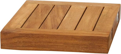 AquaTeak 12" Moa Teak Floating Wall Shelf - 12 Inch