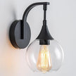 1-Light Bathroom Wall Sconces,Matte Black Sconces Wall Lighting with Clear Glass Shade,Modern Vanity Light Fixtures,Indoor Lamp Wall Mount Light for Mirror, Bedroom
