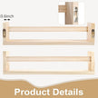 3 Pack Nursery Shelves, 16.5 Inch Nursery Book Shelve, Solid Wood Wall Mounted Shelve for Books, Floating Shelves for Wall Books Living Room Kids Room Decor(Natural Wood)