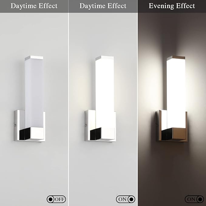 Chrome Wall Lights for Bedroom Modern Indoor LED Hallway Sconces Corner Light 12