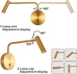 ZEROUNO Wall Mounted LED Reading Light for Bedroom Hardwired Wall Sconce with Switch on/Off Modern 3000K Swing Arm Bedside Wall Mount Lamp (Antique Bronze)