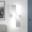 Modern LED Wall Sconce, 6000K Cool White Hardwired Wall Light Fixtures, 8W Chrome Acrylic Wall Mounted Lighting Fixture for Bedroom, Living Room, Hallway, Corridor