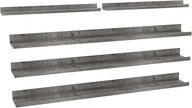 Giftgarden 47 Inch Long Floating Shelves for Wall Set of 5, Grey Wood Wall Shelves for Bathroom, Bedroom, Kitchen, Living Room Storage and Decoration, Gray Wooden Picture Ledge