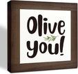 Olive You Signs, Home Kitchen Decor, Box Sign Wood Desk Sign Decors, Cute Kitchen Decor for Shelf, Olive Branch Sign, Farmhouse Decors, Home Bar Decor D