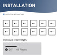 NeatiEase 12 Set Peel and Stick Wall Molding Trim Kit, 24