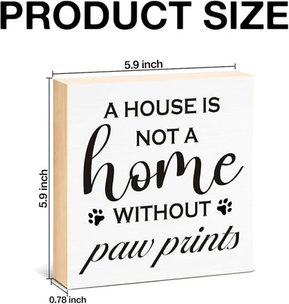 Rustic Farmhouse Dog Decor - Gift for Pet Lover - Double-sided Dogs Decor for Tiered Tray Table Desk Shelf Decoration