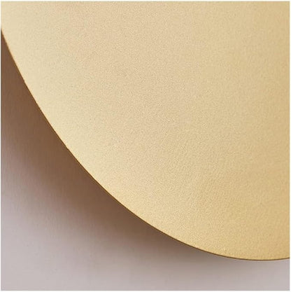 Modern Nordic Round LED Wall Light Black Metal 3000K Warm Light Gold Glow Wall Mounted Lamp for Bedroom Living Room Hallway Stairway Minimalist Ambient Wall Sconce(Gold,8"/20cm)