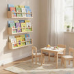 Natural Wood Nursery Floating Shelves Set of 3– Wall Mounted Kids Bookshelf & Toy Organizer – 16 Inch Rustic Pine Hanging Display Book Shelves for Bedroom, Playroom, and Baby Decor
