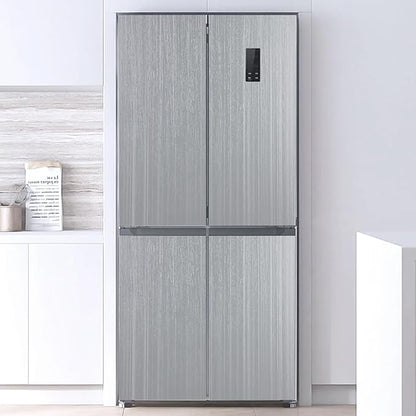 wishFIRE Silver Textured Peel and Stick Wallpaper 15.7"×1180" Contact Paper Wood Look Wall Paper Self Adhesive Waterproof Vinyl Wallpaper for Bedroom Kitchen Cabinets Countertop
