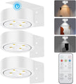 Picture Lights for Wall, 3 Lighting Modes Magnetic Art Display Light,Battery Operated Led Painting Light with Remote Control Dimmable & Timer,3Pack White