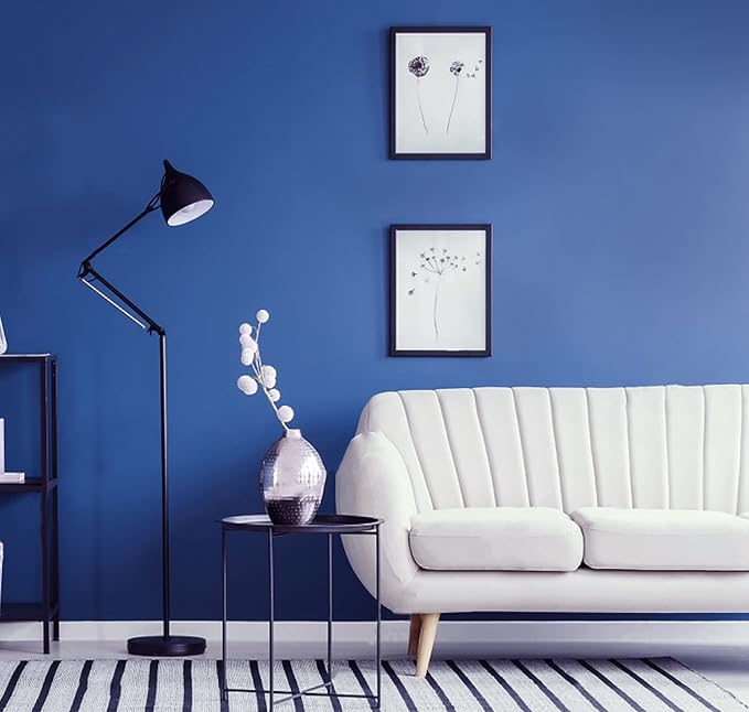 Peel and Stick Wallpaper - Dark Blue Contact Paper, Removable Wallcovering, Self-Adhesive Vinyl Film for Bedroom, Furniture, Countertop, Cabinet - 15.7