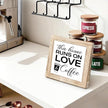 Coffee Wood Decor This House Runs On Love And Coffee Handmade Wooden Coffees Sign Rustic Kitchen Wall Art Perfect For Home Office Kitchen Bar Decor Square Ideal Gift For Coffees Lover 5.9x5.9 Inch