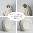 Ceramic Vase - Set of 2 for Home Decor,White Hollow-Out Design Vases Minimalist Nordic Boho Style for Modern Farmhouse Decor, Living Room、 Kitchen、Mantle、Bedroom、Dining Table、Office