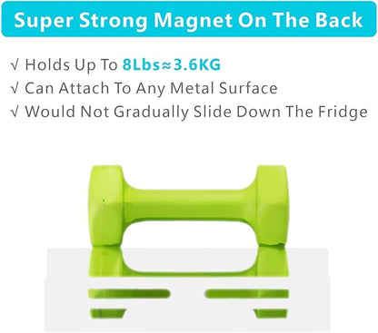Magnetic Spice Rack for Refrigerator, Metal Spice Rack Organizer, Magnetic Shelf for Fridge 4Pack White