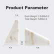 Marble Bookends for Heavy Books, Calacatta Decorative Book Ends for Shelves, Unique and Heavy Bookends for Hardback Book & Cookbooks, Stone Book Stopper, Modern Book Holder,Set of 2