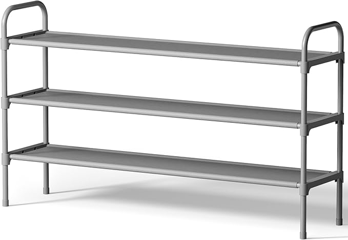 Kitsure Extra-Long Shoe Rack for Closet, Shoe Organizer for Front Door Entrance, Stackable Shoe Shelf, Detachable Closet Organizers and Storage, 39.0