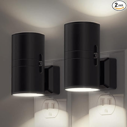 L LOHAS LED Bright Night Light, Night Lights Plug into Wall, 5000K Daylight White, Dimmable Nightlight Plug in with Light Sensor, Decorative LED Nightlights for Hallway Bathroom Kitchen, 2 Pack