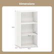 Giantex 3 Tier Bookshelf, White Bookcase 3 Shelf, Open Cube Storage Orginazer Cabinet, Multi-Functional Home Office Bedroom Furniture Display Book Shelf