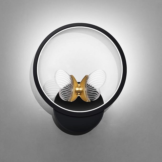 XEYOU 16W Modern Wall Sconce Lighting Indoor LED Creative Wall Light Fixture Butterfly Shape Decoration Wall Lamp for Living Room Bedroom Stair Corridor
