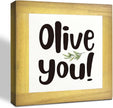 Olive You Signs, Home Kitchen Decor, Box Sign Wood Desk Sign Decors, Cute Kitchen Decor for Shelf, Olive Branch Sign, Farmhouse Decors, Home Bar Decor A