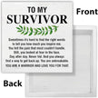 Inspirational Gift for Cancer Survivor, Cancer Survivor Gifts for Men Women Christian, Get Well Soon Gift, Cheer up Gifts, You Are a Warrior Wooden Sign Desk Table Shelf Decor 5 x 5 Inches