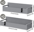 4 Pack Magnetic Spice Rack Organizer for Refrigerator and Oven, Dark Grey Fridge Organizers and Storage for Kitchen
