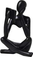 Style-B Black, Creative Abstract Thinker Bookend for Home Aesthetic, Study, and Wine Cabinet – Stylish Shelf Decor Accent and Thoughtful Gift for Living Room, Bar, or Coffee Shop