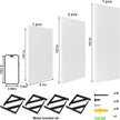 YGEOMER Floating Shelves for Wall, Different Sizes White Wall Shelves for Living Room, Bathroom, Bedroom, Kitchen, Home Decor (Set of 4)