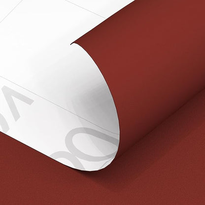 Yancorp 16"x394" Matte Red Contact Papaer Peel and Stick Wallpaper Vinyl Wrap Countertop Wallpapers Waterproof for Cabinets Drawers Bedroom Kitchen Self-Adhesive Wallpaper