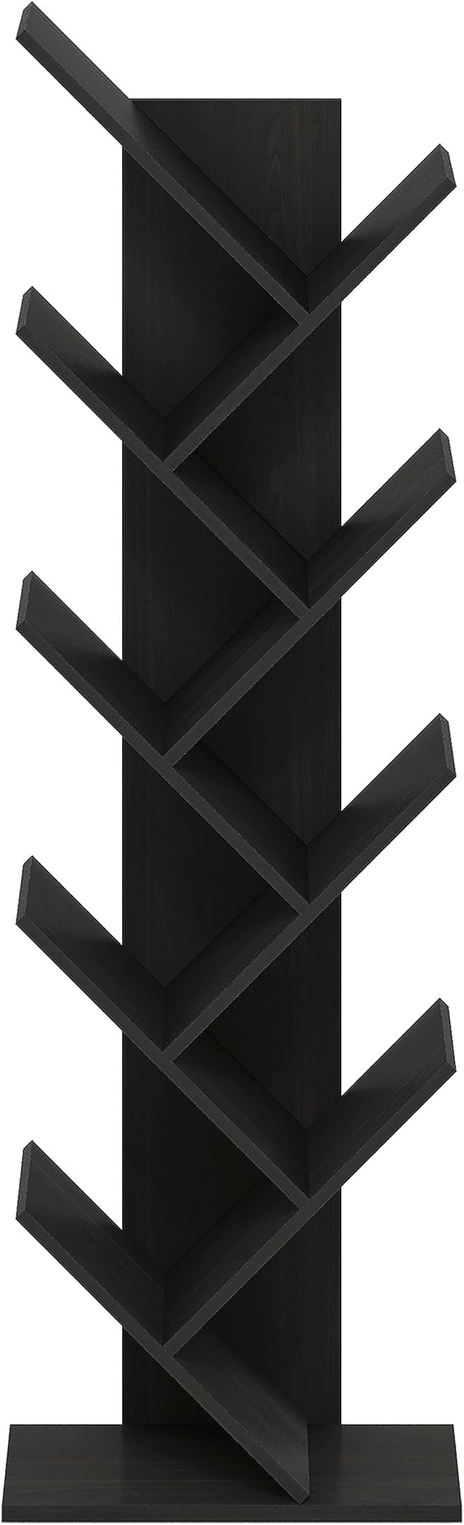Furinno TREE Book Shelf, 9-Tier Bookshelf, Tree Bookcase with Angled Open Shelf, 8.4