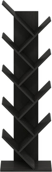 Furinno TREE Book Shelf, 9-Tier Bookshelf, Tree Bookcase with Angled Open Shelf, 8.4