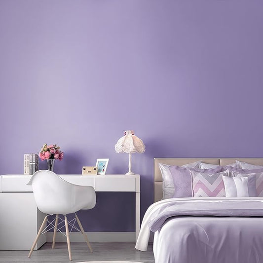 HeloHo 118"X15.7" Purple Wallpaper Solid Color Peel and Stick Wallpaper Purple Contact Paper for Bedroom Self-Adhesive Removable Renter Friendly Wall Paper for Wall Furniture Cabinet Covering Vinyl
