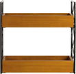 Spice Rack for Countertop 2 Tier Wooden Spice Shelf Organizer for Kitchen Cabinet, Counter or Pantry Space Saving Free Standing Spice Holder for 28 Jars, Brown