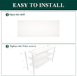 Smiry Bamboo Shoe Rack, 3 Tier Shoe Organizer for Entryway & Closet, Stackable Free Standing Storage Shelf for Shoes, Bags & Plants, White