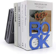 Book Ends - Decorative Metal Book Ends Supports for Bookrack Desk,Books, Unique Appearance Design,Heavy Duty (Blue, 2 Pair)