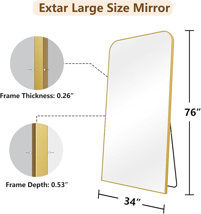 Koonmi Full Length Mirror, 76