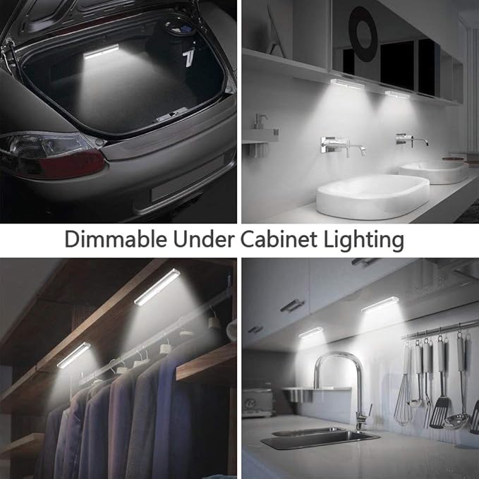 Dimmable Under Cabinet Lighting, Portable USB Reading Strips Craft Light Eye-care LED Desk Reading Lamp Light Great for Craft Table,Pianos,Music Stands,Kitchen,Wardrobe,Shelf,Drawer (warm&cool)