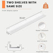 Heimlove Picture Ledge Shelf, Floating Shelves Set of 2, 36 Inches Picture Shelf for Wall with Ledge, Kids Bookshelf Wall Mounted for Living Room Bedroom Decor Books Photo Frames - White