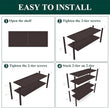 Smiry Bamboo Shoe Rack, 4 Tier Shoe Organizer for Entryway & Closet, Stackable Free Standing Storage Shelf for Shoes, Bags & Plants, Brown
