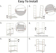 Plastic/Metal Freestanding Stackable Organizer Shelf,Bathroom Countertop Storage Shelf Cosmetic Organizer Holder Kitchen Spice Rack,3-Tier Standing Rack (Rose Gold)
