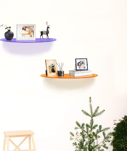 SetGame 2-Pack 24 Inch Acrylic Wall Shelves Wall Decor Wall Mounted, Floating Bookshelves Wall Ledge Shelf, Acrylic Shelves for for Action Figures Display, Room Décor, Space Saving, Items Organizer