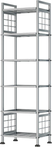 GIOTORENT 6-Wire Standing Storage Shelf, Metal Shelving Unit Pantry Rack for Laundry Kitchen Bathroom Organizer(Silver)
