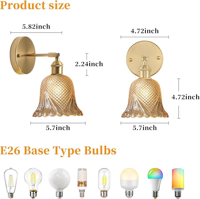 GEEZO Vintage Battery Operated Wall Sconce, with Rechargeable Battery Powered Wall Light with Remote Control for Bedside Bedroom