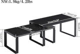 YMYNY Cabinet Shelf Organizer, Countertop Shelves Set of 2, Kitchen Spice Racks, Stackable, Storage Racks for Cupboard, Sink, Pantry, Bathroom, Black, Metal, UHSR002B