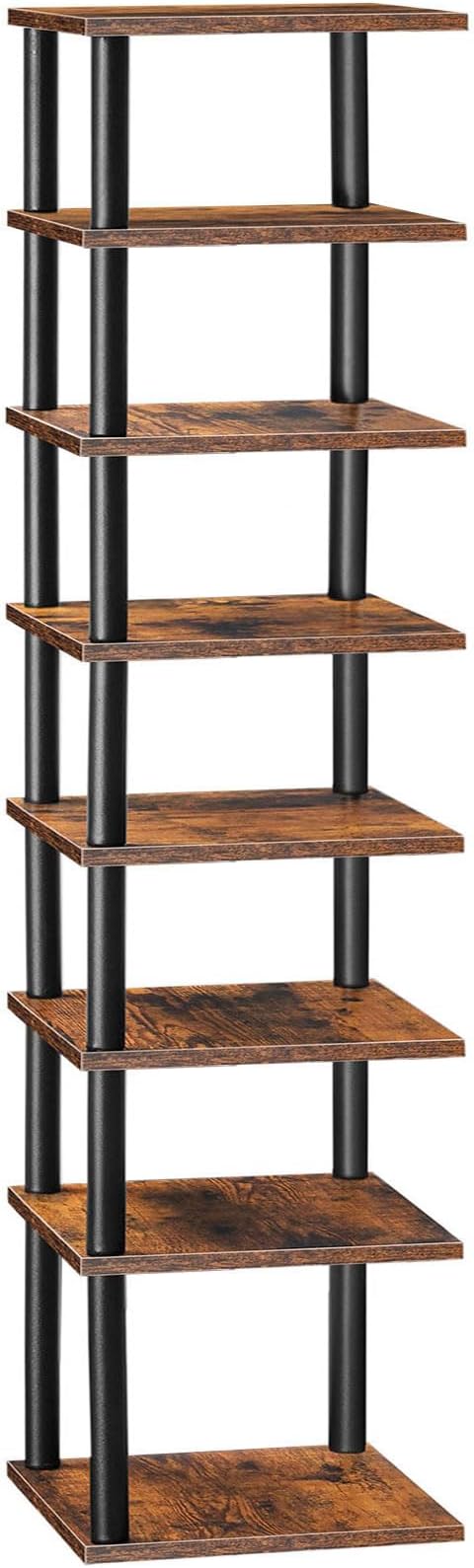 HOOBRO Vertical Shoe Rack, 8-Tier Narrow Shoe Shelf, Shoe Storage Organizer for Small Space, 11