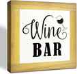 Wine Bar Signs, Box Sign Wood Desk Sign Decors, Wine Bar Decor Set, Decorative Wooden Table Top Decoration, Farmhouse Home Decor for Shelf, Country Style Home Bar Decoration, Coffee Signs A