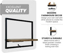 Cocoyard Set of 2 Floating Shelves. Rustic Wall Mounted Display Shelf for Livingroom Bedroom Bathroom, Art Deco, and Plants. Metal Wood Finish Wall Mounted Shelves