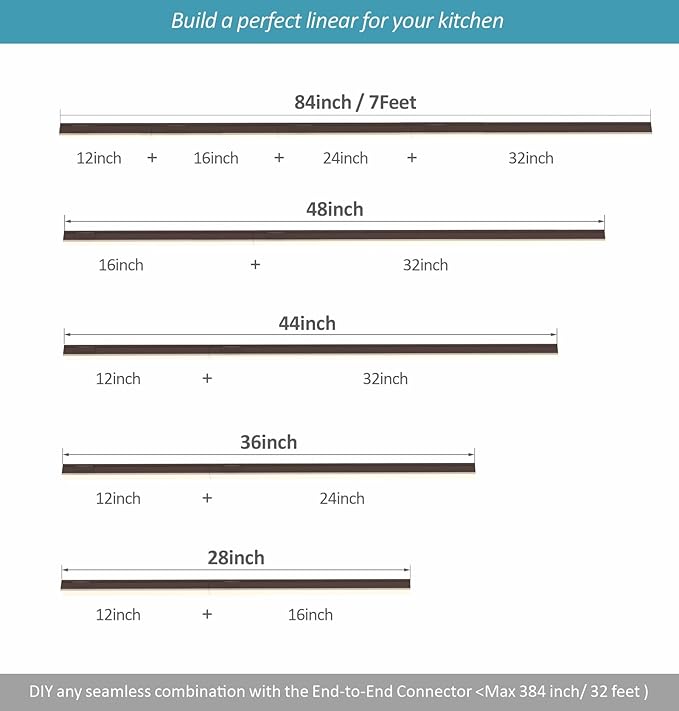Under Cabinet Lighting Plug in, 12 Inch 1 Pc, Linkable AC120V 3CCT 3000K/4000K/5000K Ultra Slim, LED Under Cabinet Lights for Counter Light, Kitchen, Shelf, Sink, Workshop, Desk, Bronze
